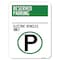Signmission Reserved Parking Electric Vehicles W/ Parking Heavy-Gauge Alum Parking Sign, 18" x 24", A-1824-23151 A-1824-23151 - alternate 1